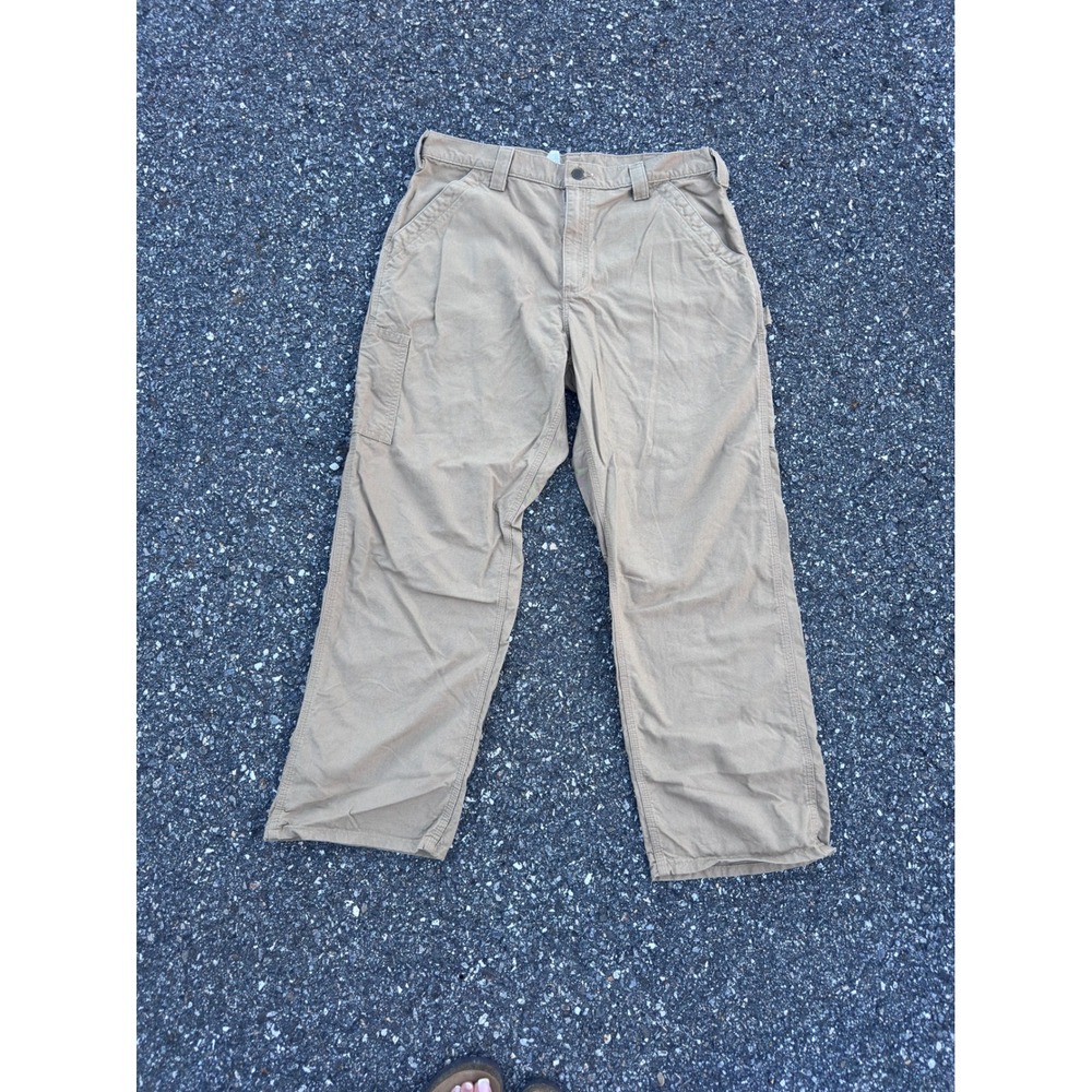 Carhartt B151 DKH Mens 36x30 Tan Canvas Carpenter Original Dungaree Fit Pants